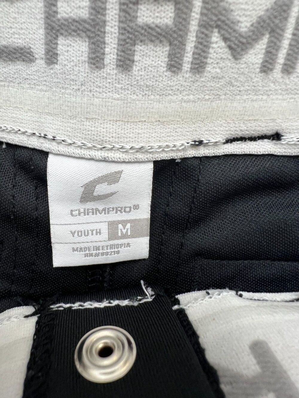 CHAMPRO Youth M Open Bottom Relaxed Fit Baseball Pants BLACK 30/30 - Picture 5 of 7
